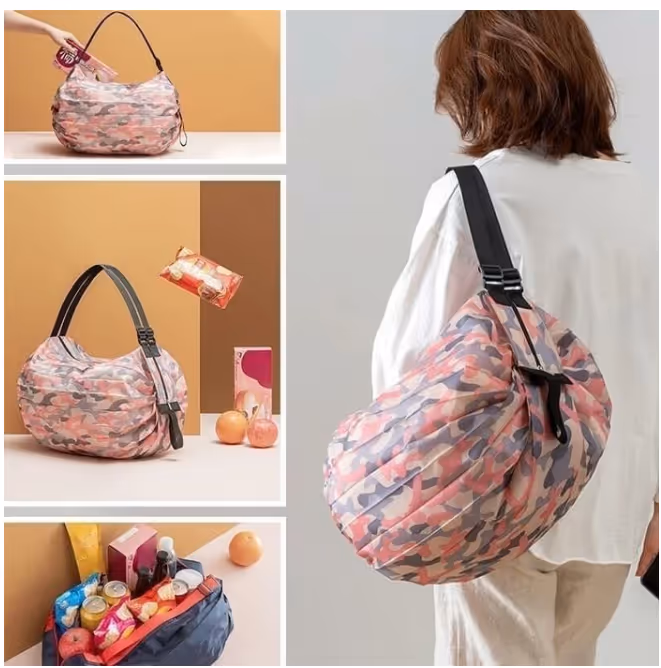 🎁Foldable Travel One-shoulder Portable Shopping Bag